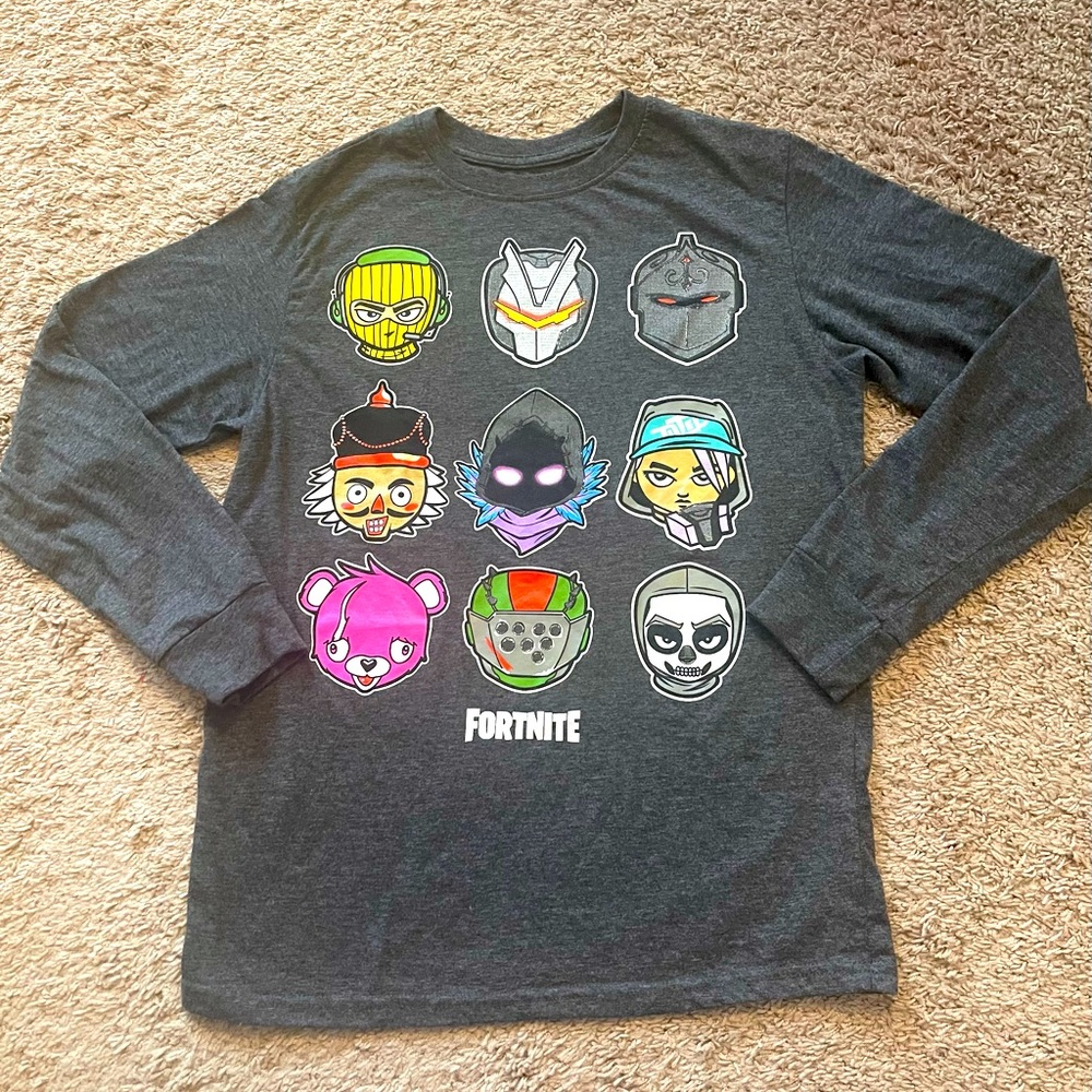 Fortnite Kids Long Sleeve Tee - Gray